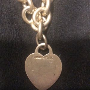 Tiffany and Co heart tag charm choker